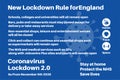 New Lockdown rules for England information vector illustration