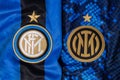 The New Logo of Inter Milan Football Club on Jersey Compare to Old One