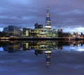 New London city hall at night Royalty Free Stock Photo