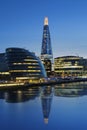 New London city hall by night Royalty Free Stock Photo