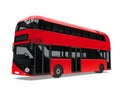 New London Double Decker Bus Isolated Royalty Free Stock Photo