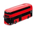 New London Double Decker Bus Isolated Royalty Free Stock Photo