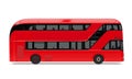 New London Double Decker Bus Isolated Royalty Free Stock Photo