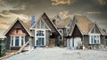 New Home House Dwelling Housing Residence Tar Paper Exterior Under Construction Royalty Free Stock Photo