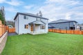 New luxury home with covered back porch Royalty Free Stock Photo