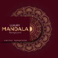 New Luxury Mandala background in gold color. Vector illustrations.