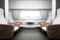 New luxury train interior Royalty Free Stock Photo