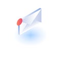 New mail icon, isometric style Royalty Free Stock Photo