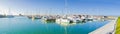 The new marina of Pisa city called Boccadarno Italy - Tuscany - Pisa - panoramic view