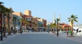 New marina promenade street, Egypt, Hurghada. Royalty Free Stock Photo