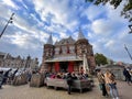 The New Market Place and the Waag building in Amsterdam