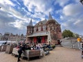 The New Market Place and the Waag building in Amsterdam