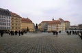 New Market Square, Dresden, Germany. Panorama of the square with