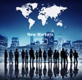 New Markets Commerce Selling Global Business Marketing Concept Royalty Free Stock Photo