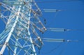 New mast of power lines Royalty Free Stock Photo