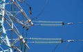 New mast of power lines Royalty Free Stock Photo