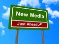 New media road sign Royalty Free Stock Photo