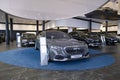 new Mercedes-Benz S-Class car in showroom, Maybach-Plug-in-Hybrid, driving comfort and innovative technologies, technological