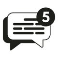 New message chat icon simple vector. Online group
