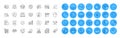 New message, Clean skin and Open box line icons pack. For web app. Color icon buttons. Vector