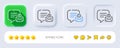 New message line icon. Chat bubble sign. Neumorphic buttons. Vector