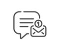 New message line icon. Chat bubble sign. Vector Royalty Free Stock Photo