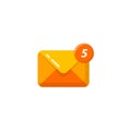 new message mail notification icon vector. new email received icon symbol design