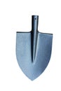 The new metal shovel is gray Royalty Free Stock Photo