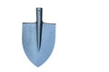 The new metal shovel is gray Royalty Free Stock Photo