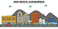 New Mexico, Albuquerque.City skyline Royalty Free Stock Photo