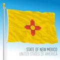 New Mexico federal state flag, United States of America Royalty Free Stock Photo