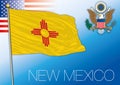 New Mexico federal state flag, United States Royalty Free Stock Photo