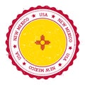 New Mexico flag badge. Royalty Free Stock Photo