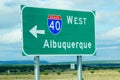 Albuquerque New Mexico interstate sign