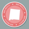 New Mexico label flat sticker design.