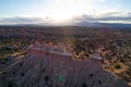 New Mexico Landscape Aerial with Views of dramatic cliffs, mountains, and mesas