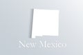 New Mexico white map vector image