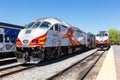 New Mexico Rail Runner Express commuter train railways in Santa Fe, United States