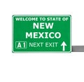 NEW MEXICO road sign isolated on white Royalty Free Stock Photo