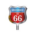 New mexico route signboard. Vector illustration decorative design