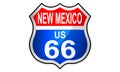 New Mexico, route US 66 sign icon