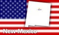 New Mexico state contour Royalty Free Stock Photo