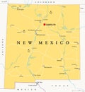 New Mexico, United States, political map