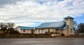NEW MEXICO, USA - NOVEMBER 20, 2019: typical baptist church building in a small town in new mexico Royalty Free Stock Photo