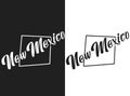 New Mexico vector illustration. Black and white logo of the name of the USA state. Hand-drawn design image of the United States of Royalty Free Stock Photo