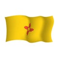 New Mexico waving  vector flag. Vector illustration. United States of America Royalty Free Stock Photo