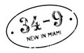 New In Miami rubber stamp Royalty Free Stock Photo