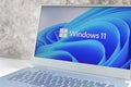 New Microsoft Windows 11 logo on computer screen