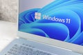 New Microsoft Windows 11 logo on computer screen