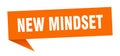 new mindset banner. new mindset speech bubble. Royalty Free Stock Photo